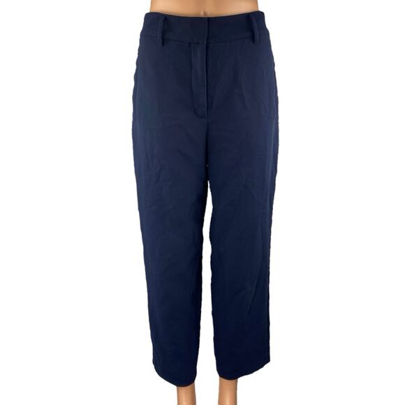 Aritzia Wilfred Women's Blue High Waisted Pleated Straight Trousers Pants Size 4 - Picture 1 of 4